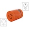 Ac Works Plug Adapter, L6-15R, 6-15P, L6-15P, 6-15P, 0 ft., Orange AD615L615 - alternate 3